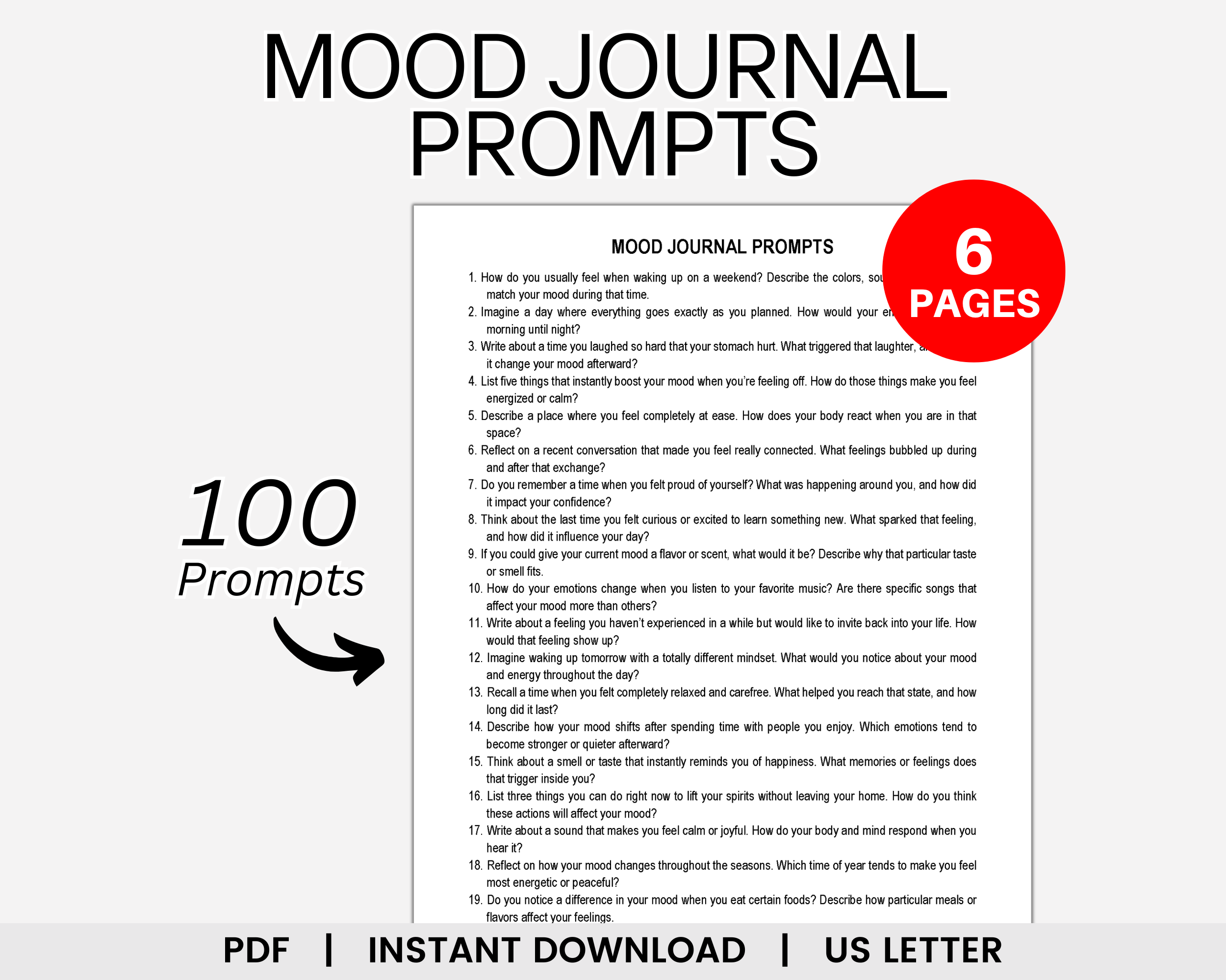 Mood Journal Prompts, Mood Journaling, Mood Planner, Mood Disorders, Emotional Awareness