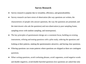 Survey Research Notes