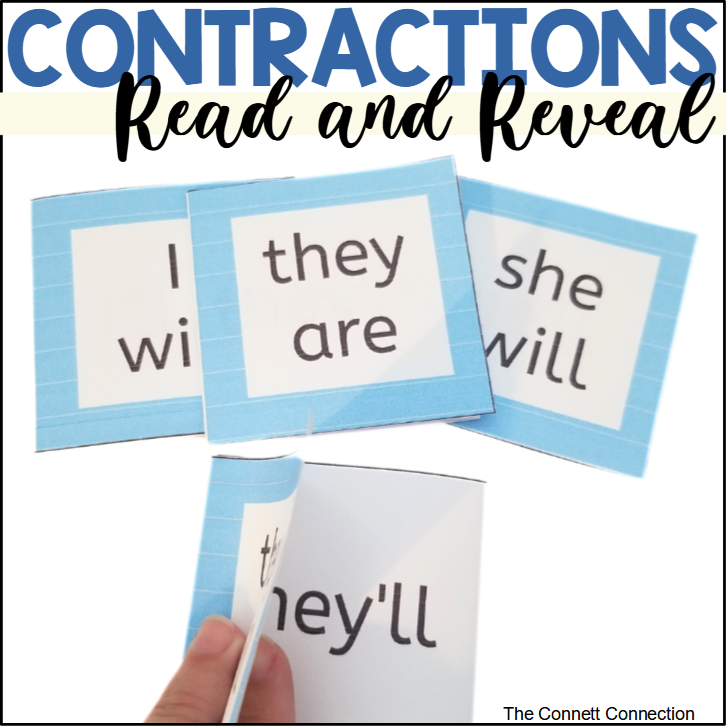 Contractions Read and Reveal Flash Cards