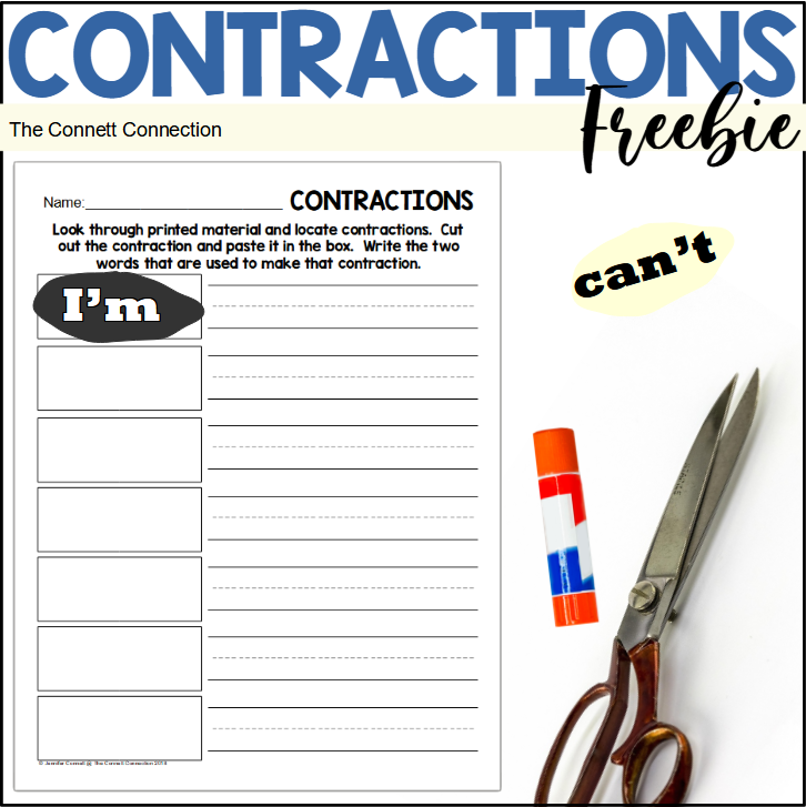 Contractions Worksheets Freebie