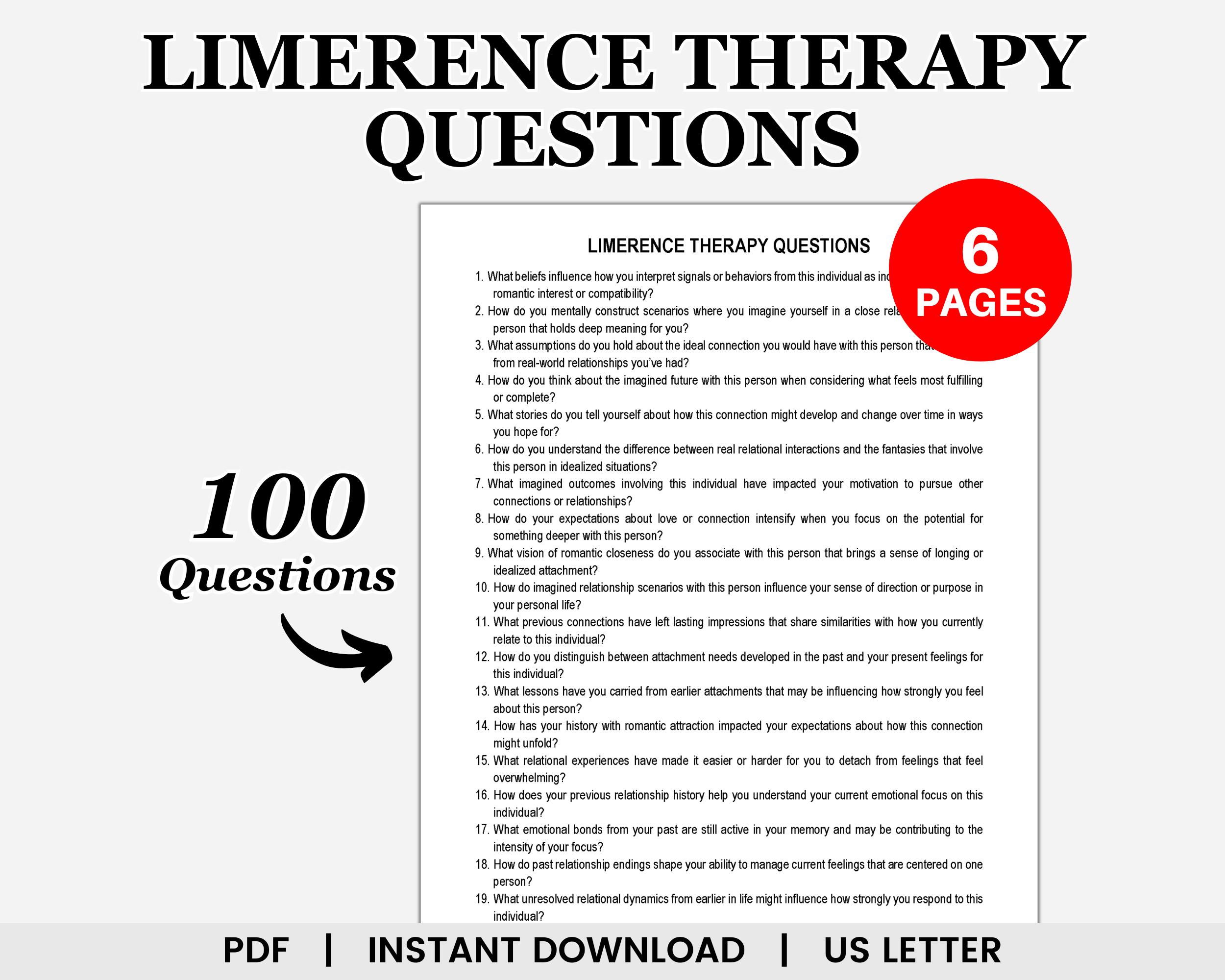 Limerence Therapy Questions, Obsessive Love, Love Addiction, Infatuation, Attachment Theory