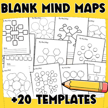 Blank Mind Maps |+20 Templates Exemple Printable |Goal Setting Worksheet