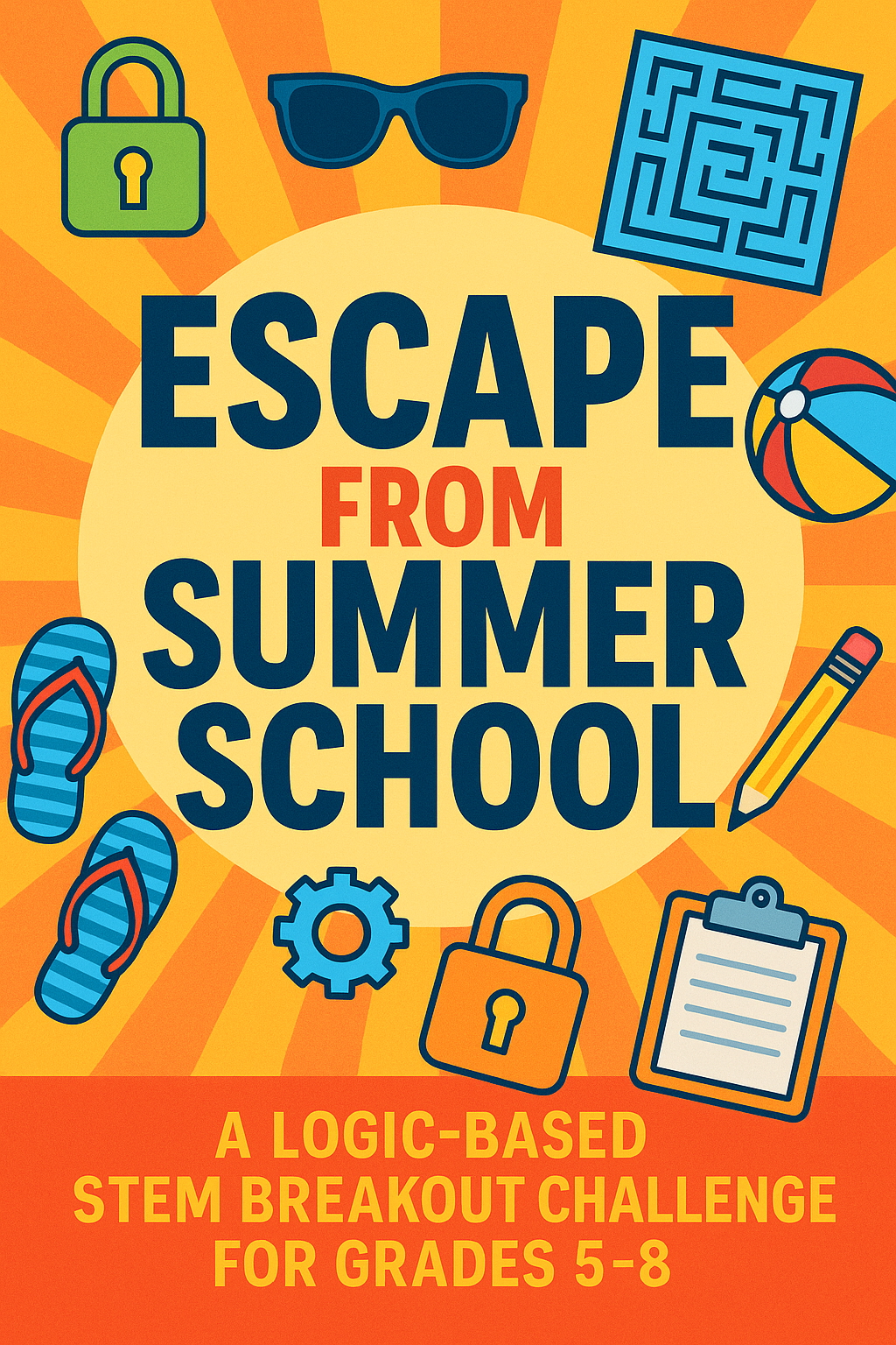 Escape from Summer School | End-of-Year Logic & STEM Breakout Activity