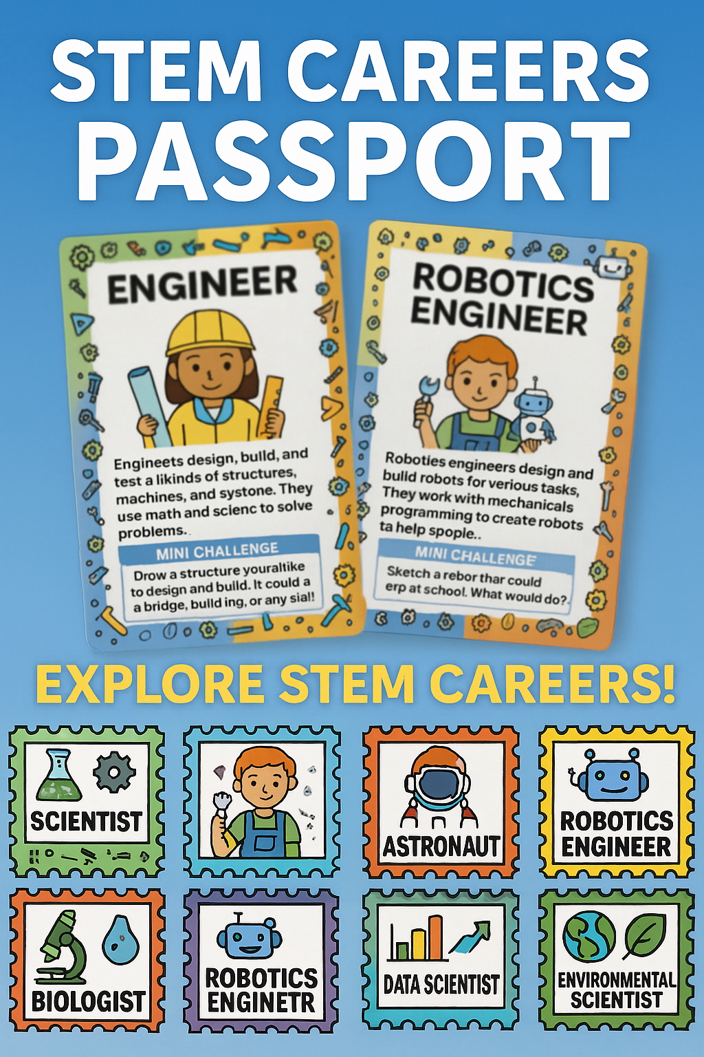 STEM Career Stations + Passport | Printable Exploration for Grades 3–6