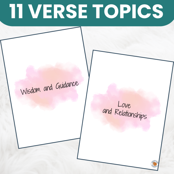100 Bible Verses Memorize Flash Cards Bible Study Journal Reflection ...