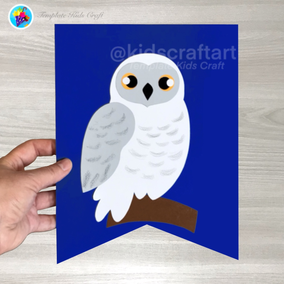 Snow owl craft Arctic Polar animals Winter Forest Canadian Symbols Banner Canada