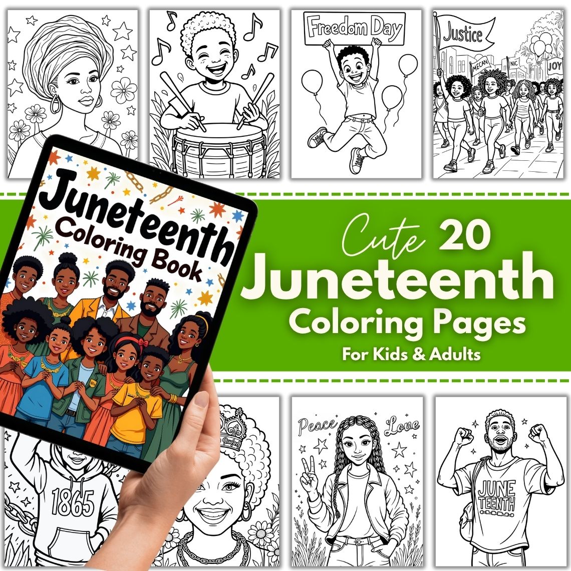 Juneteenth Coloring Pages | Black History | African American Heritage Activities