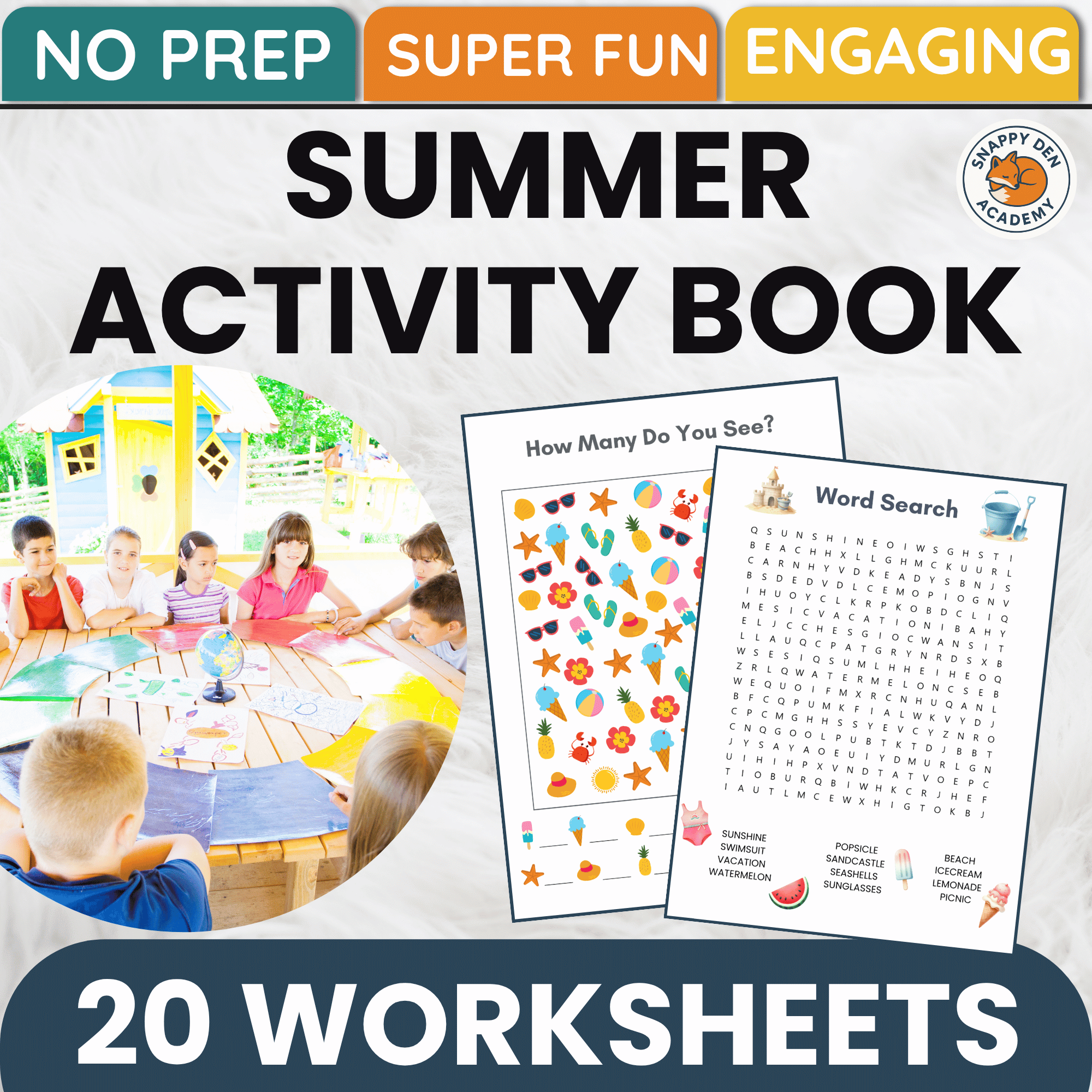 Summer Activity Book Elementary Summer School and Homeschool Worksheets