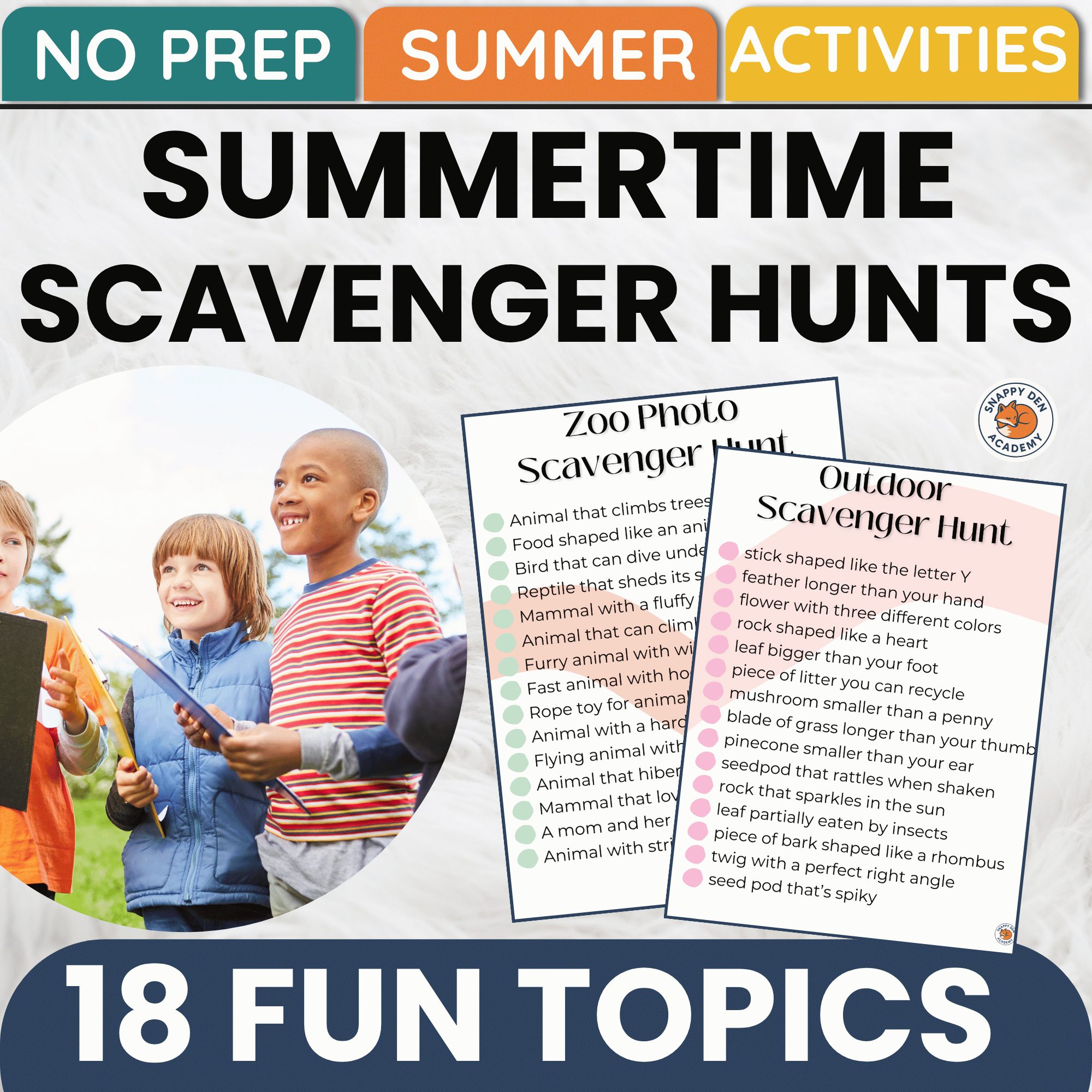 Summer Scavenger Hunt Templates Outdoor Indoor Outside Scavenger Hunts Pack