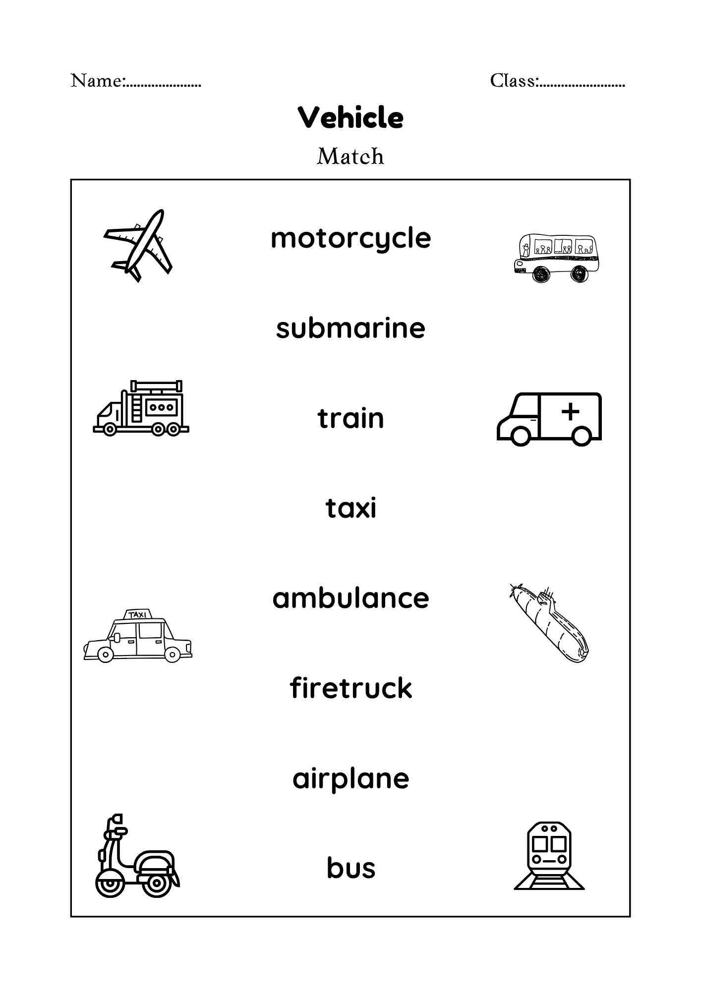 Learn Rv Worksheet Vehicle | Made By Teachers