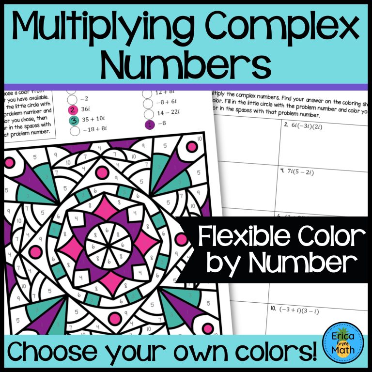 Multiplying Complex Numbers Color by Number Activity | Made By Teachers
