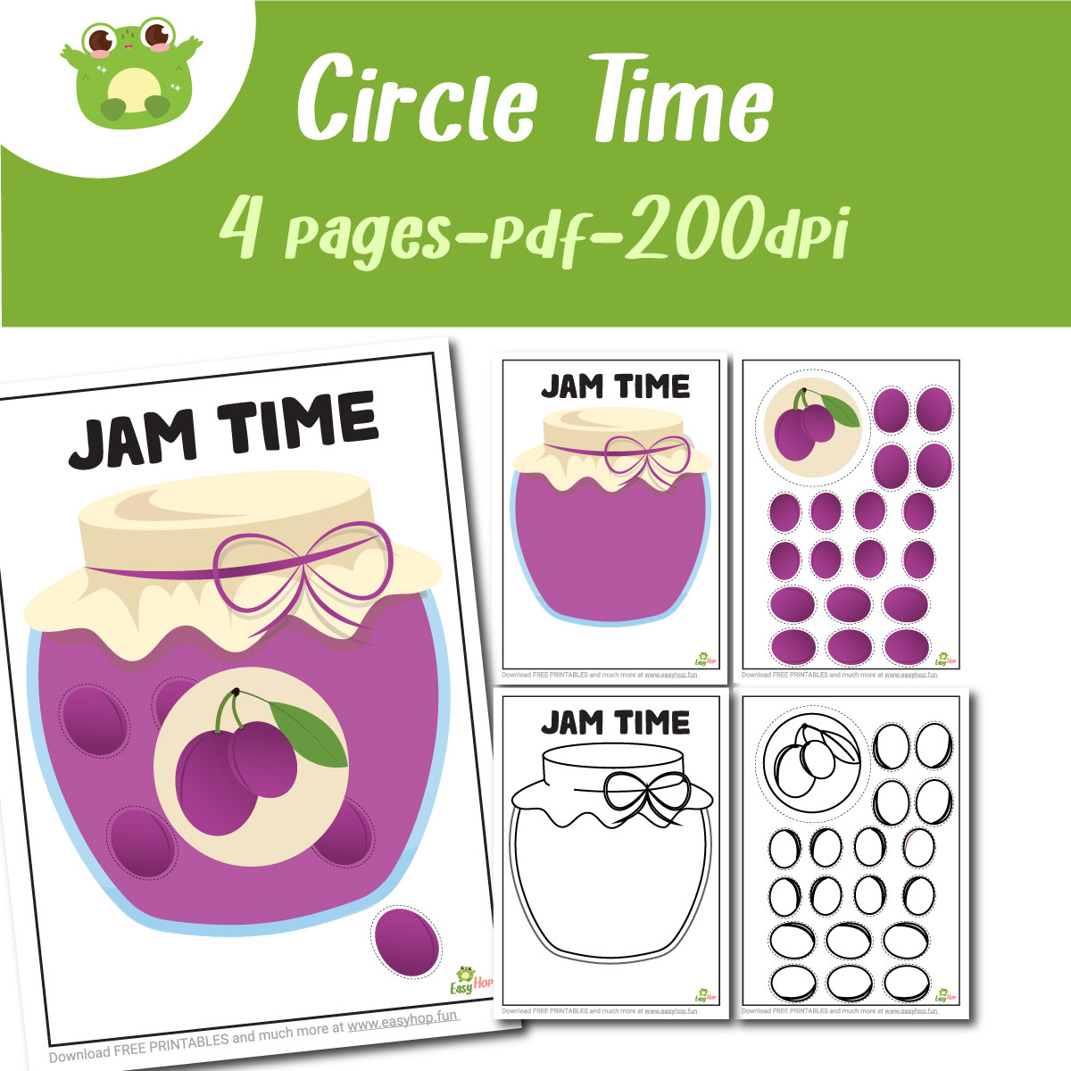 Plum Jam Craft Activity | Cut and Paste Fruit Fun | Printable Creative Project for Kids