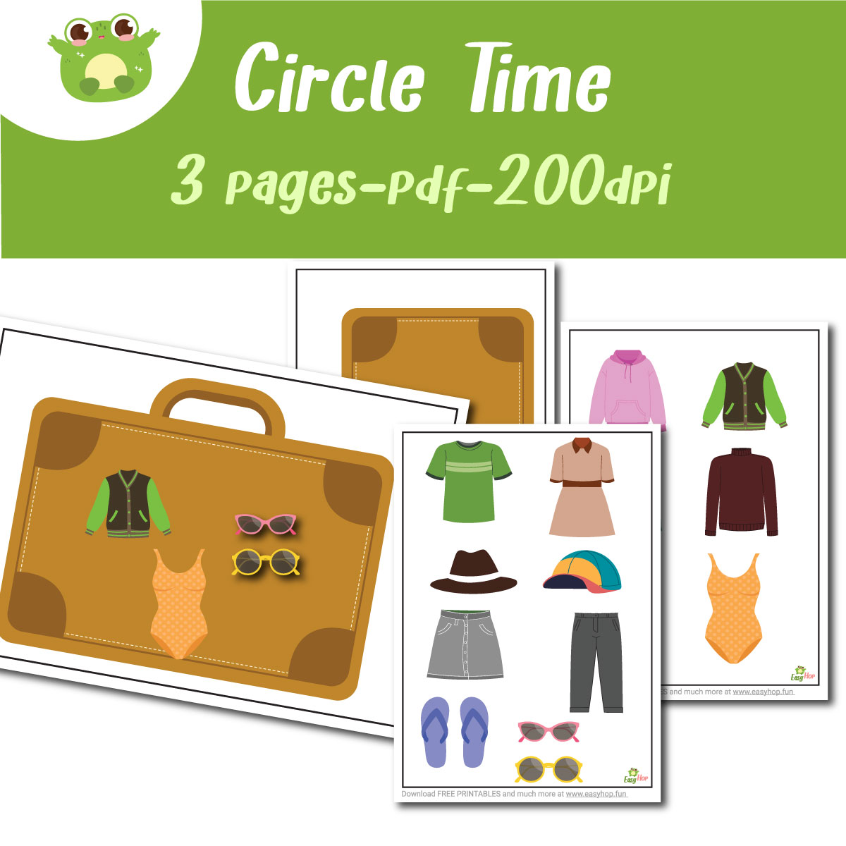 What to Pack? Suitcase & Clothes Sorting | Printable Circle Time Activity | Seasonal Travel Game for