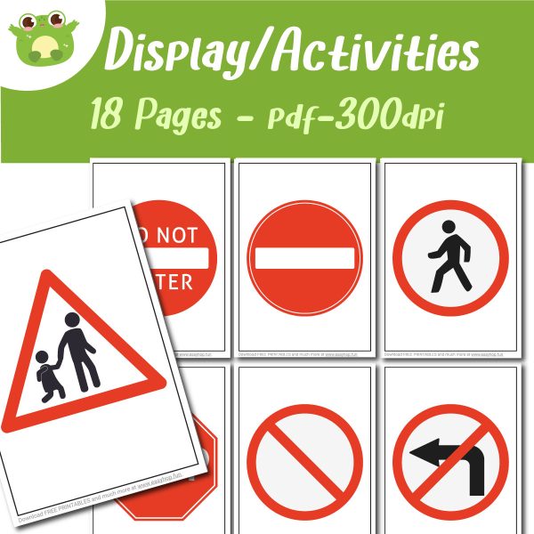 Road Signs Printable Pack | 18 Pages | Classroom Display & Safety ...