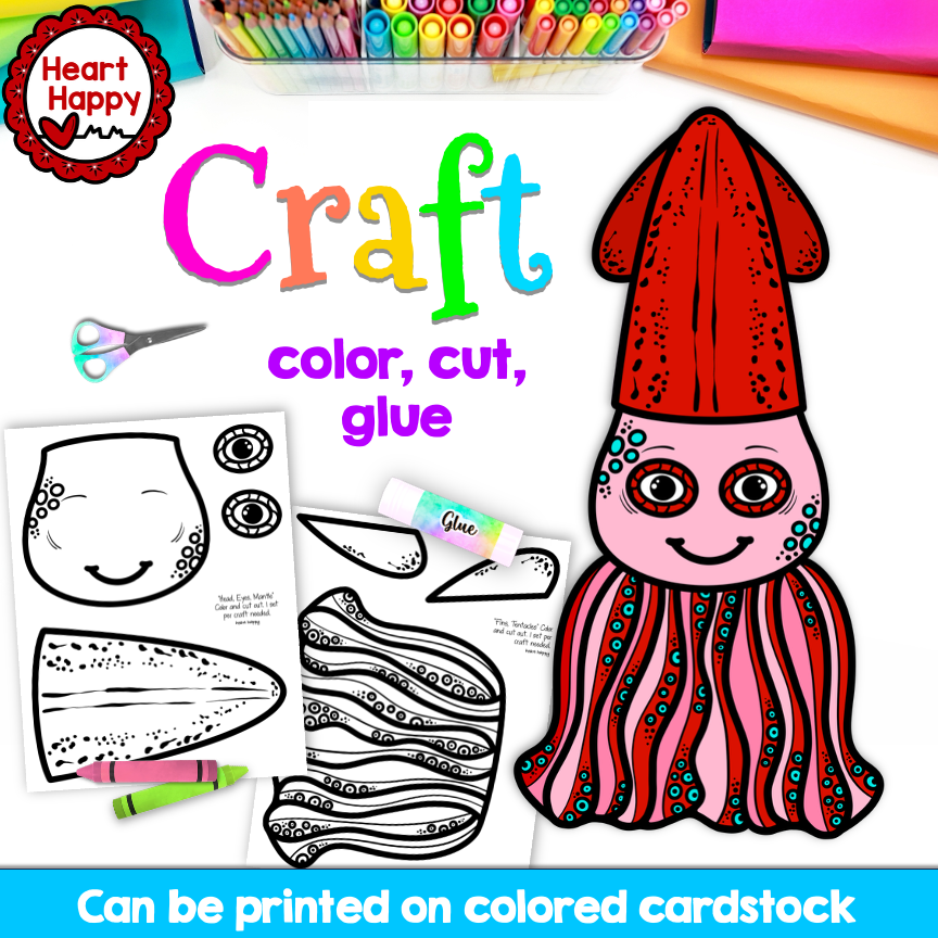 Squid Craft | Ocean Animals | Summer