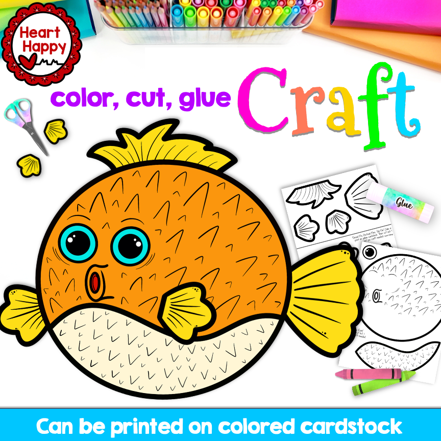 Pufferfish Craft | Ocean Animals | Letter P | Summer