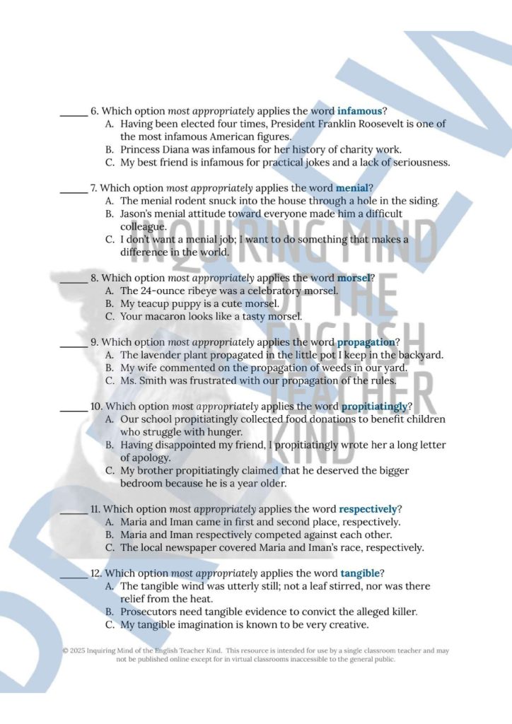 Brave New World Chapters 15, 16, 17, and 18 Vocabulary Games for High ...