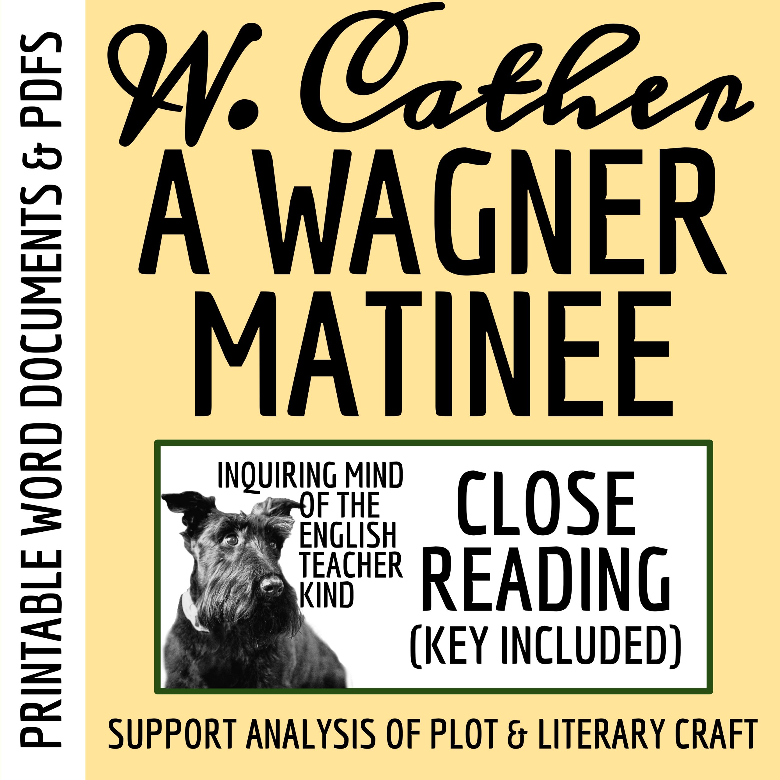 "A Wagner Matinee" by Willa Cather Close Reading Analysis Worksheet and Key