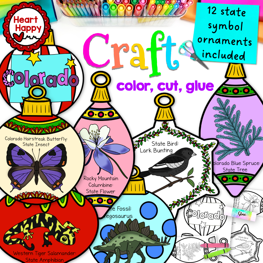 Colorado State Symbols | Christmas Ornament Crafts