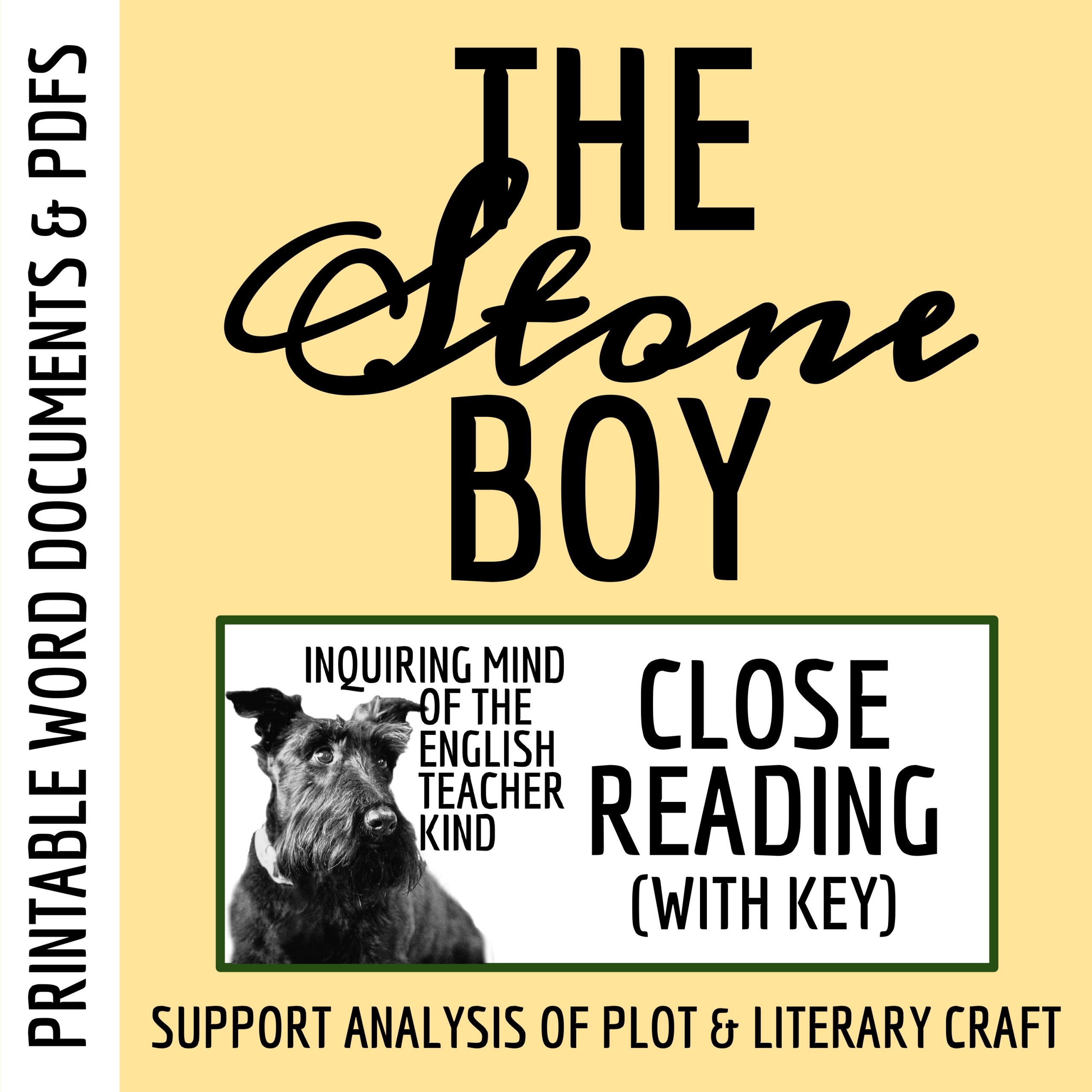 "The Stone Boy" by Gina Berriault Close Reading Analysis Worksheet and Answer Key