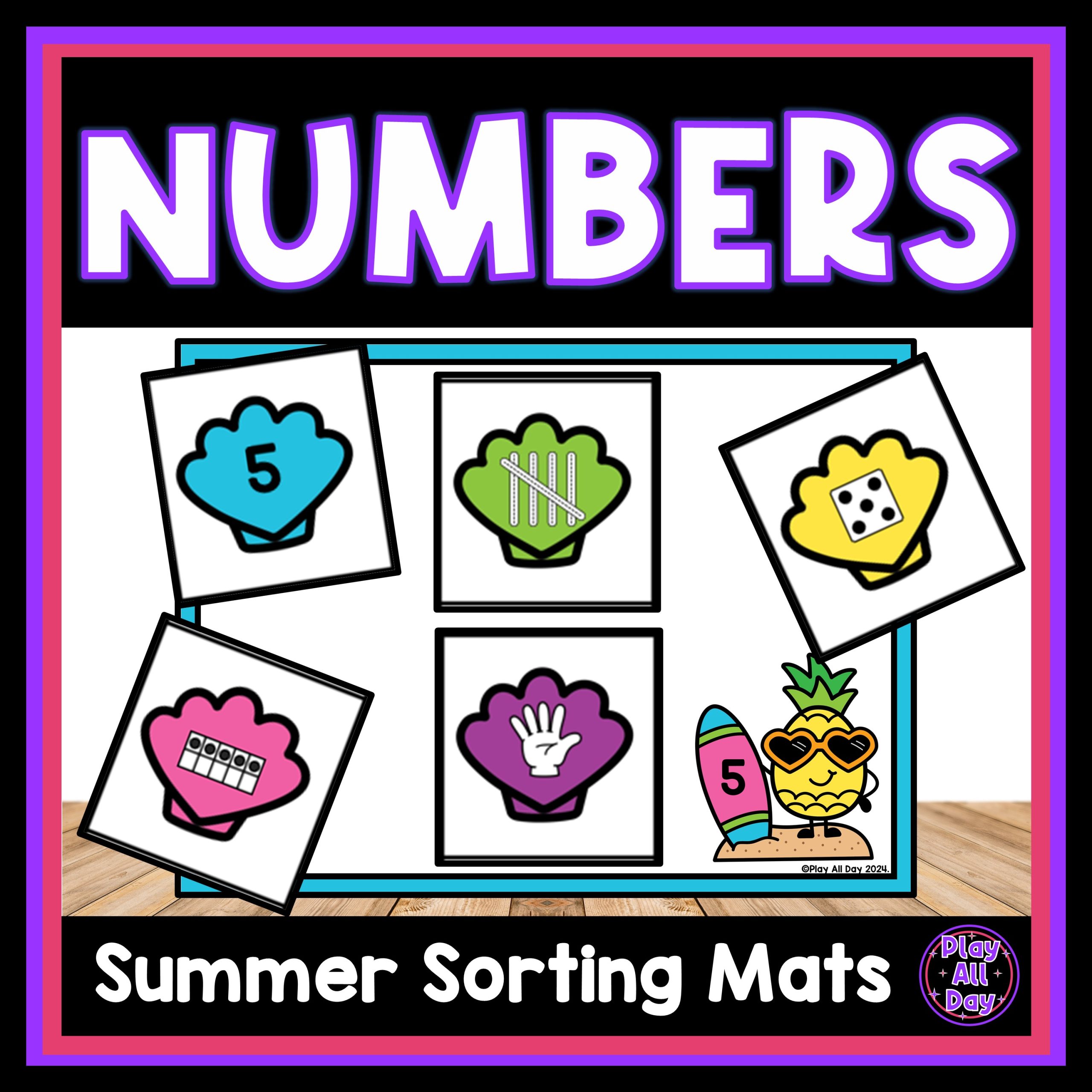 Summer Number Sorting Mats | Numbers 1 to 10 Activity with Number Representations