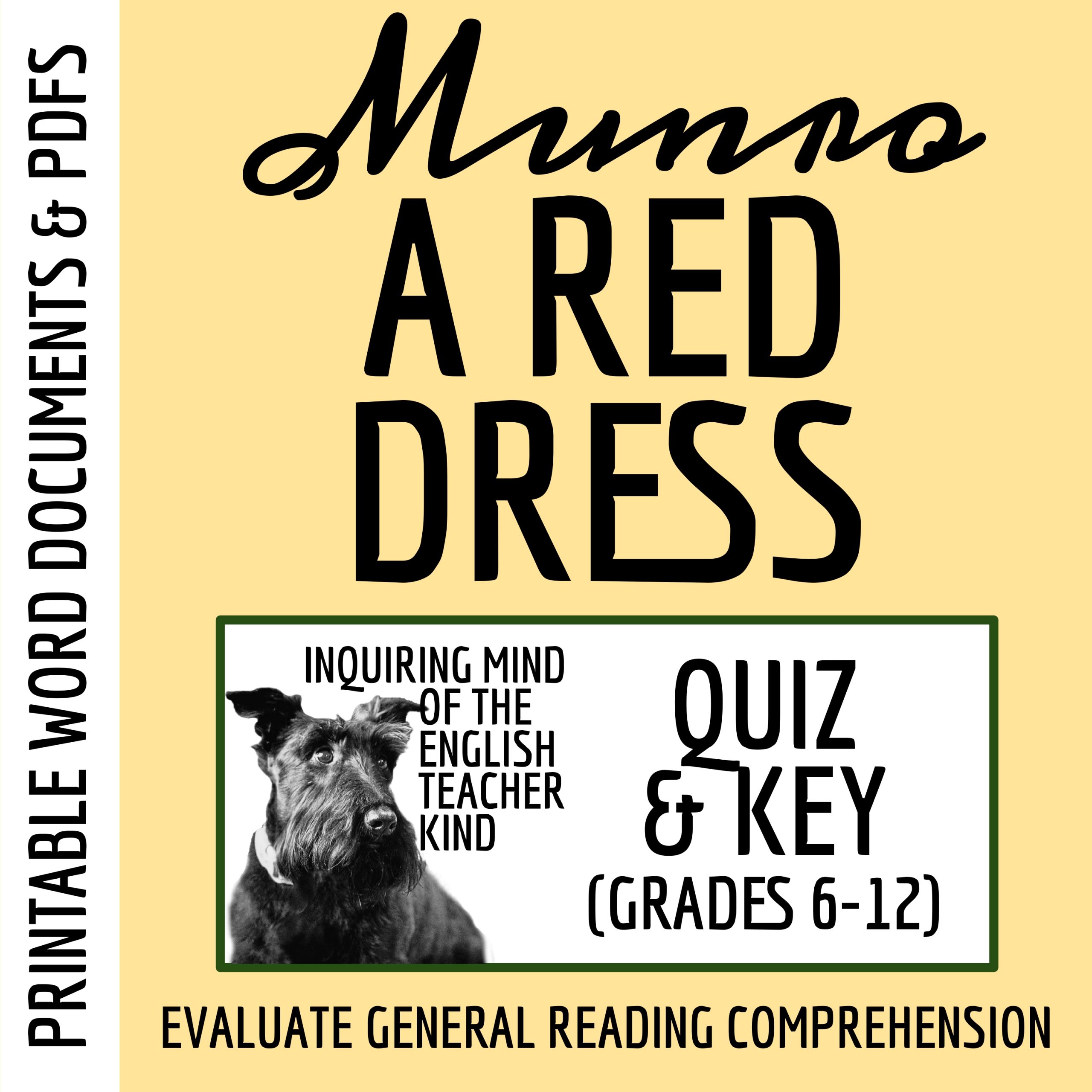 "A Red Dress" by Alice Munro Quiz and Answer Key