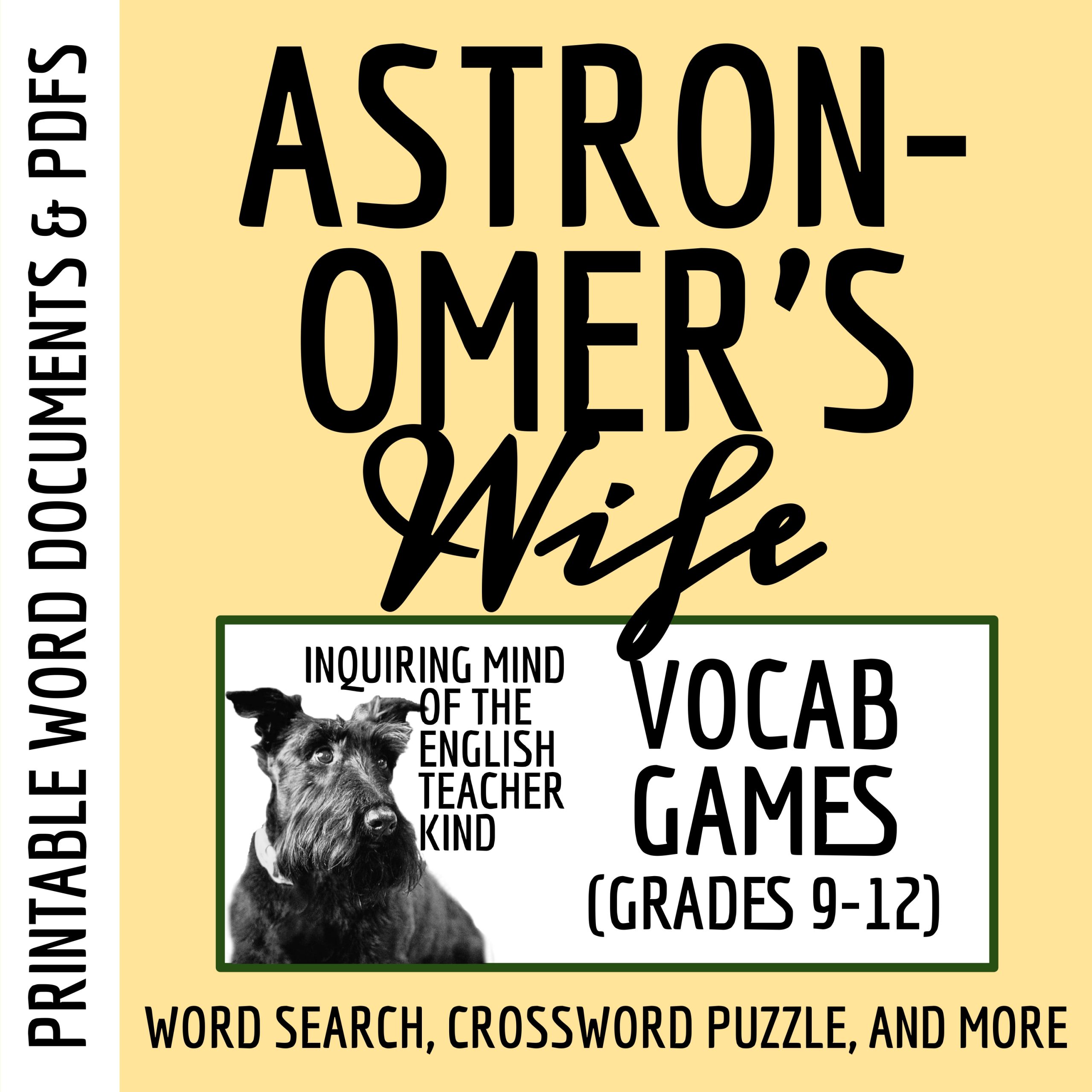 "Astronomer's Wife" by Kay Boyle Vocabulary Enrichment Activities (Short Story)