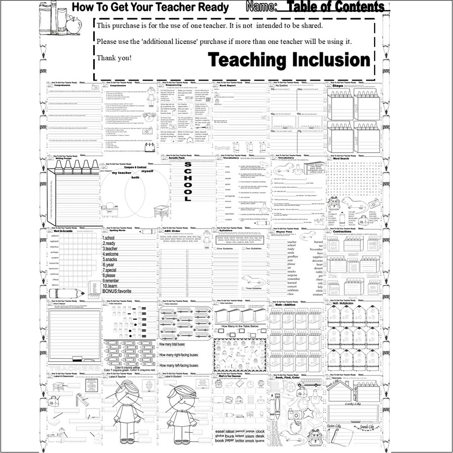 How To Get Your Teacher Ready Back to School Read Aloud Book Companion ...