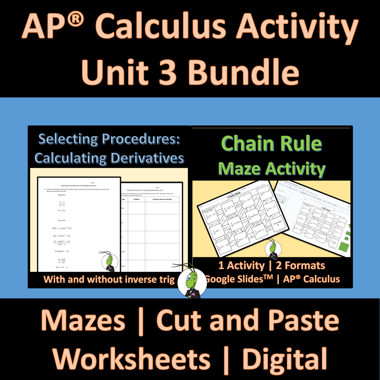 AP Calculus Differentiation Unit 3 Practice Activity Bundle