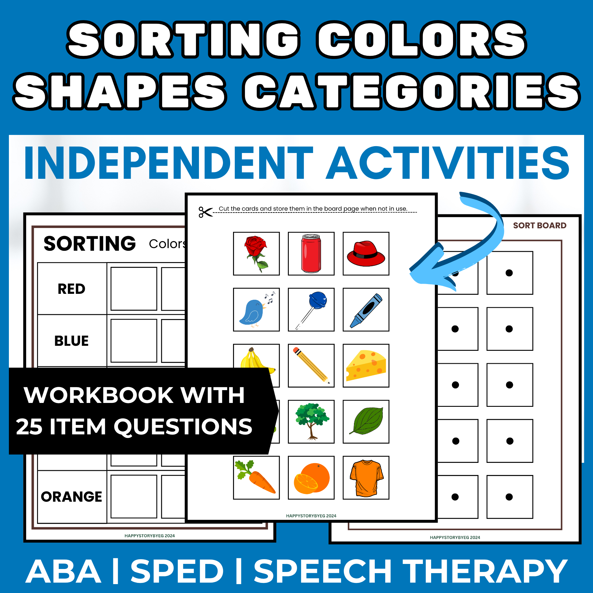 Sorting Colors, Shapes, Objects into Categories Worksheets Activities ...