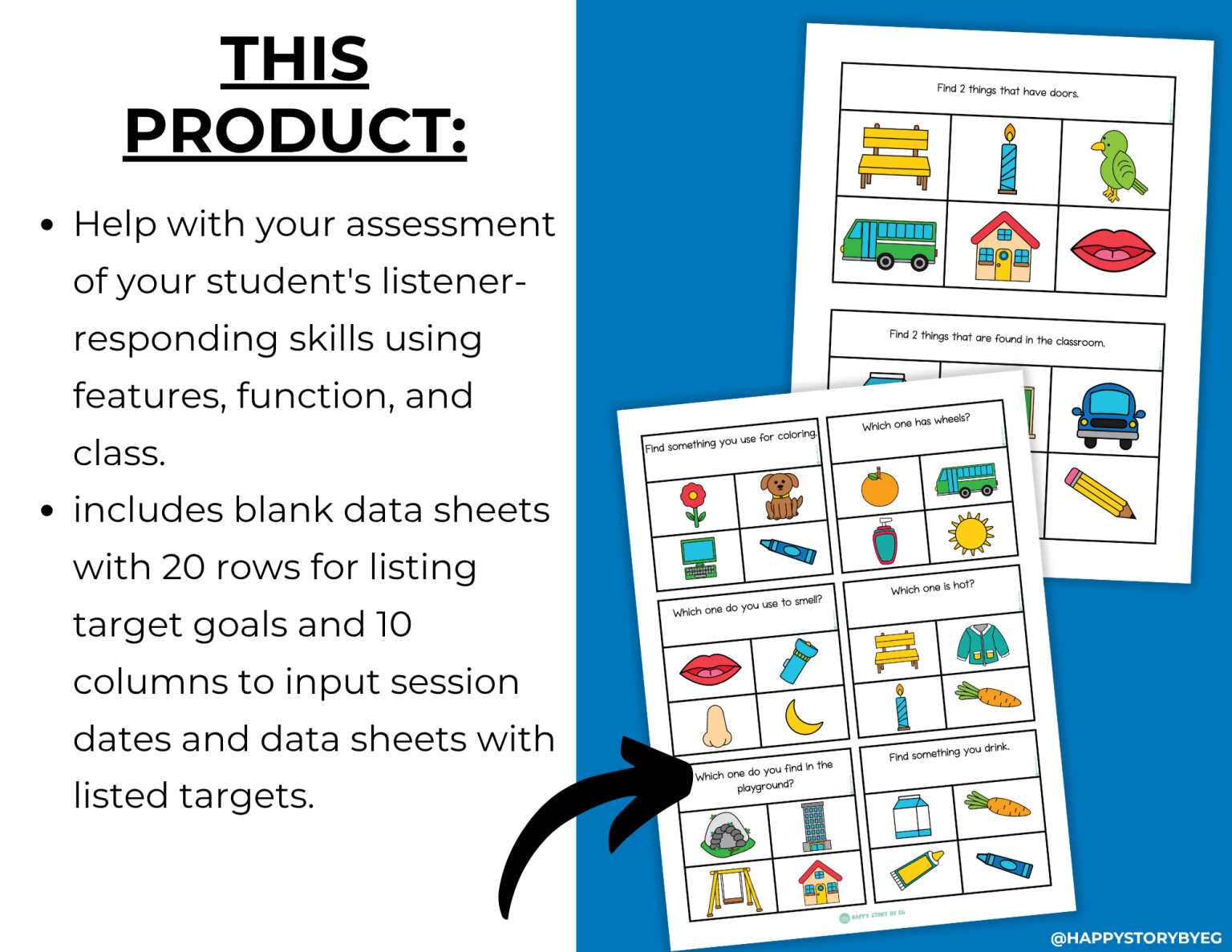 LRFFC ABA Verbal Behavior Array of 4 and 6 Task Cards Feature Function ...
