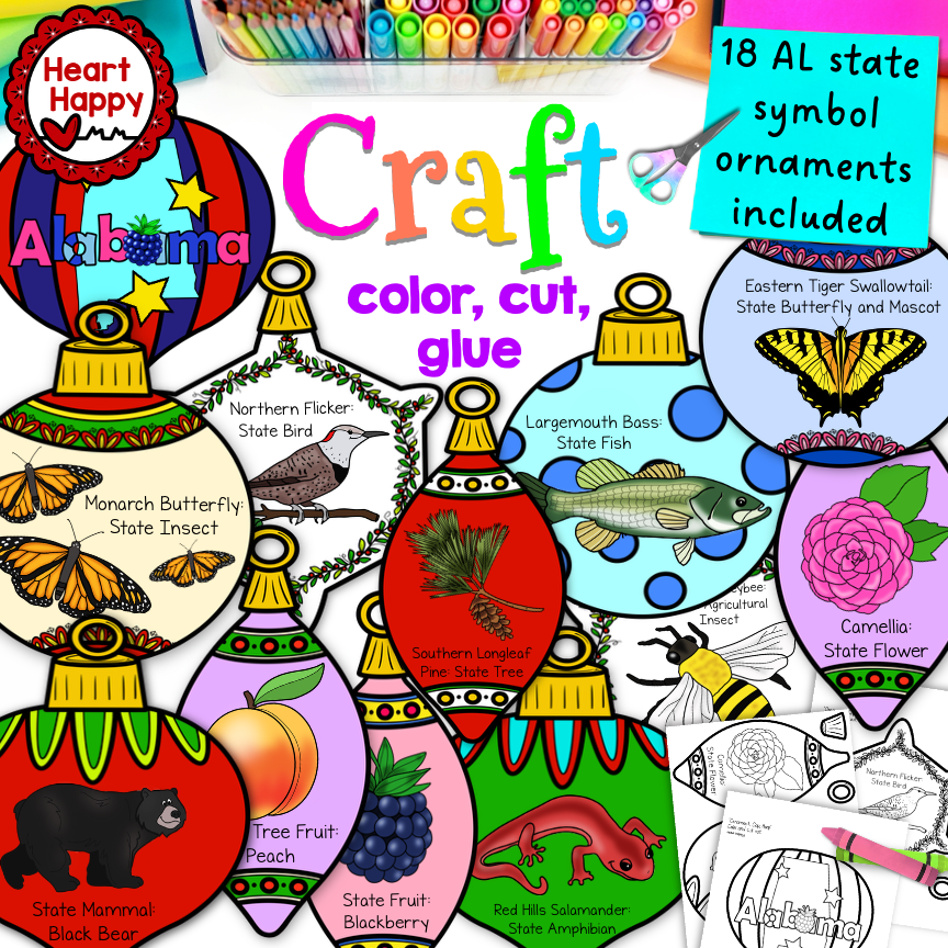 Alabama State Symbols | Christmas Ornaments Craft