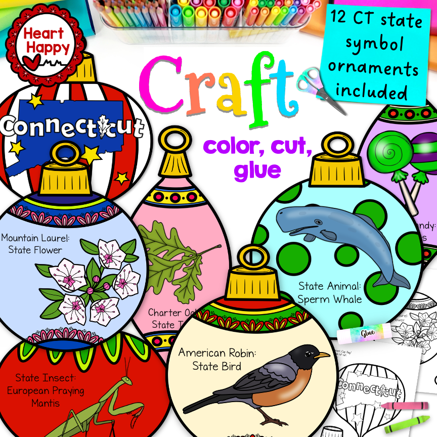 Connecticut State Symbols | Christmas Ornaments Craft