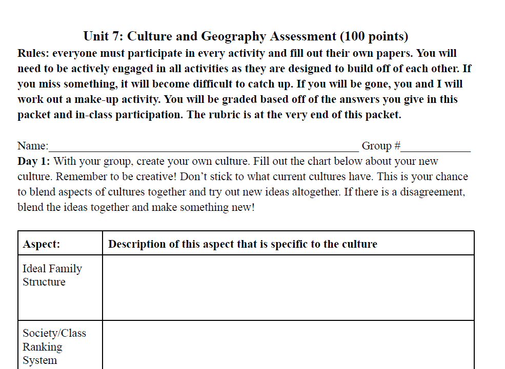 Culture Assessment