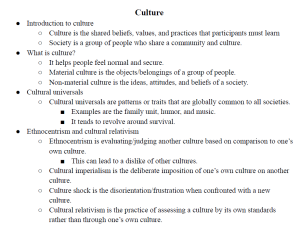 Culture Notes