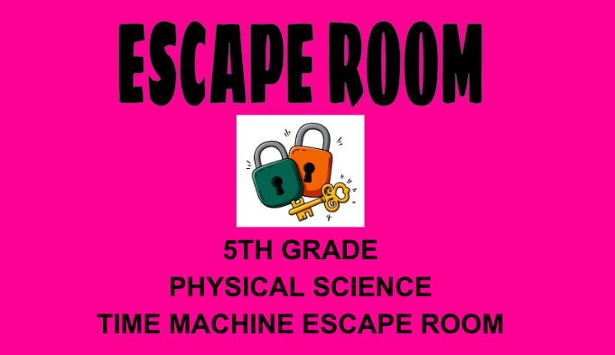 5th Grade Physical Science Time Machine Escape Room