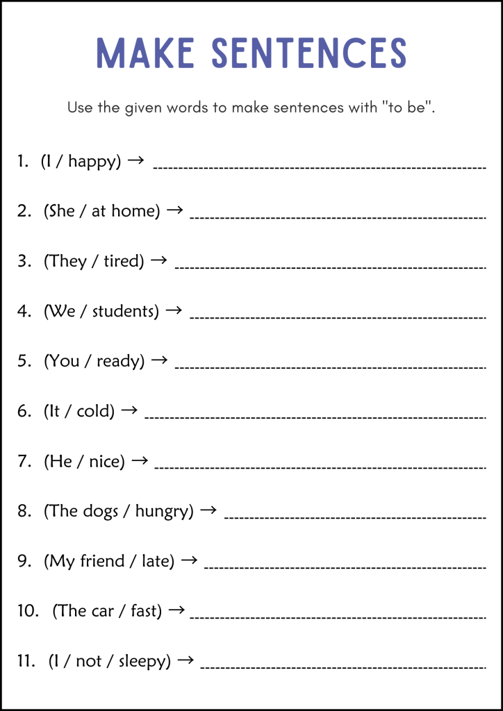 Present Simple Verb to be Grammar Worksheets - Verb to be for Beginners ...