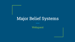 Development of World Religions Webquest
