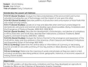 Early Civilizations Lesson Plan