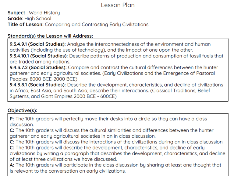 Early Civilizations Socratic Seminar Lesson Plan | Made By Teachers