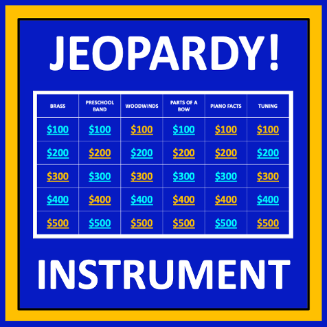 Instrument Jeopardy - an interactive music game