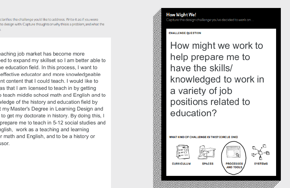 Expanding Opportunities as an Educator Design Thinking
