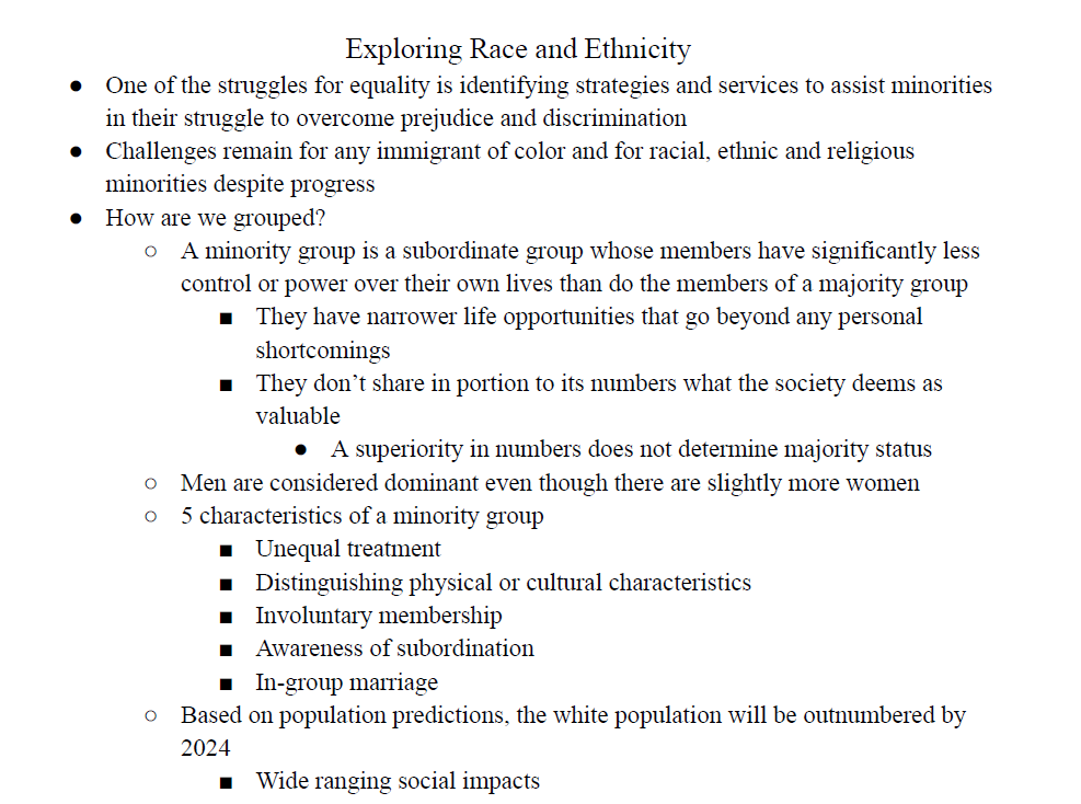 Exploring Race and Ethnicity Notes