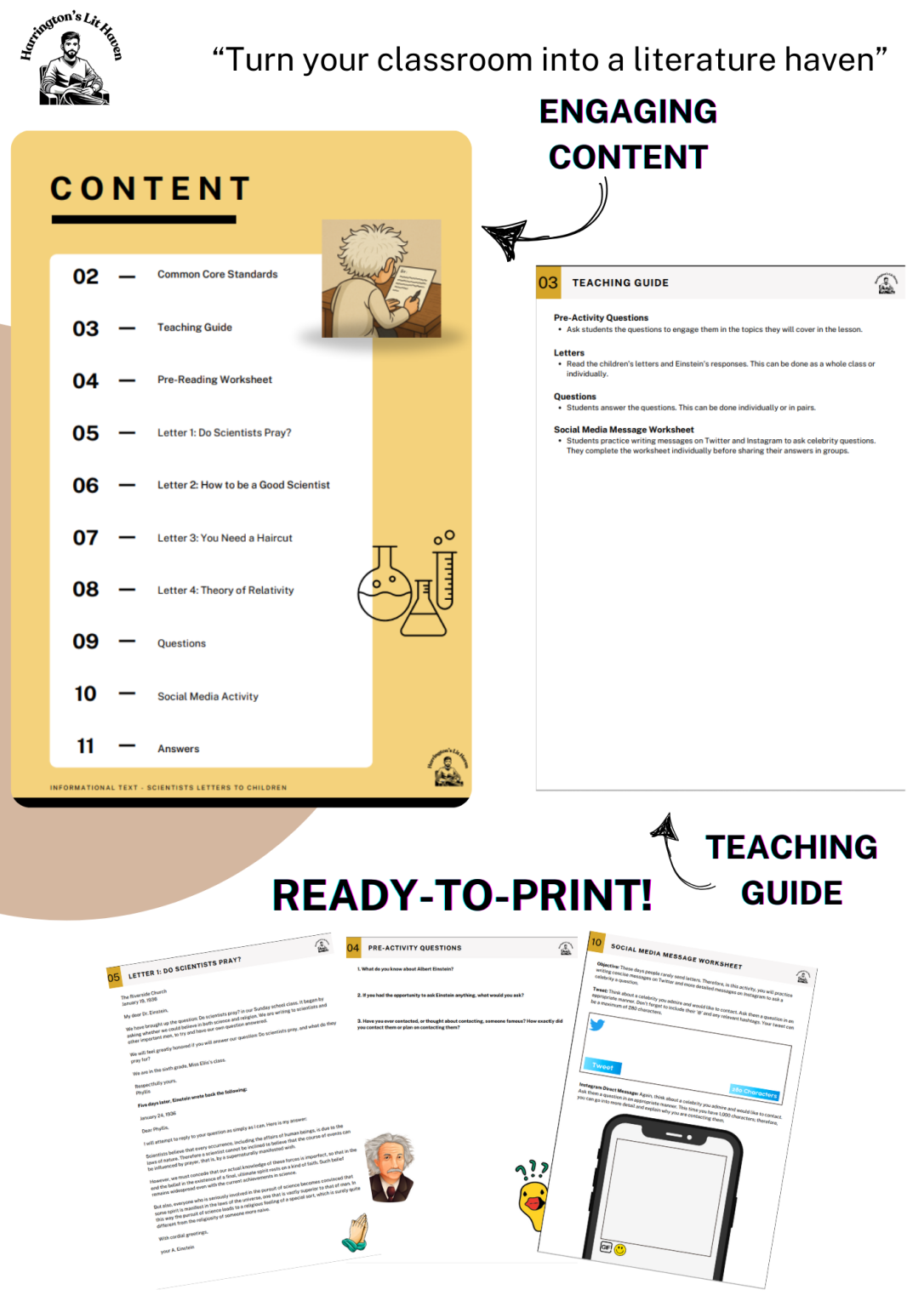 Famous Scientist's Letters to Children - Real World Informational Text ...
