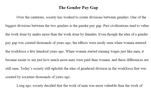 Gender Pay Gap Paper
