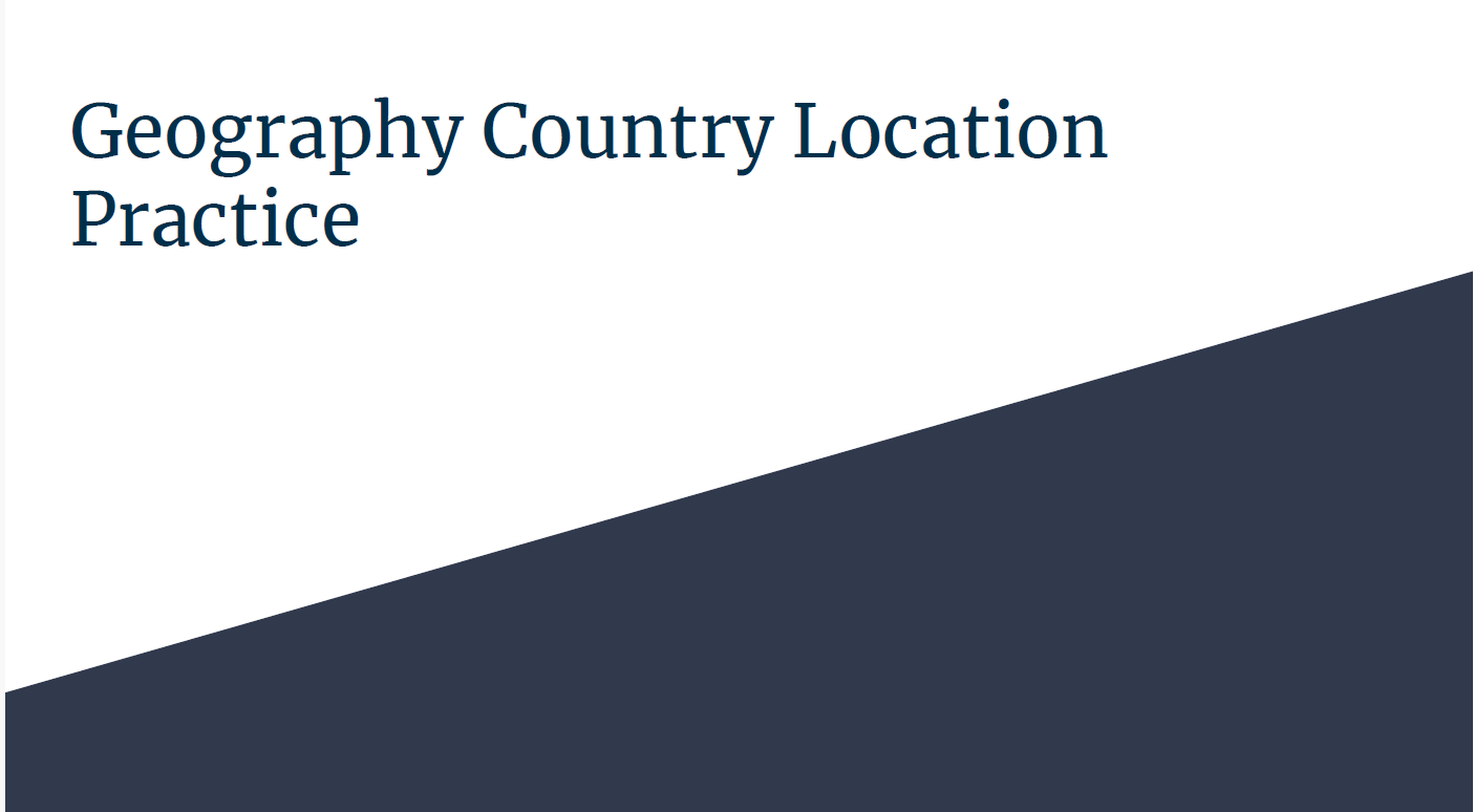 Geography Country Location Practice