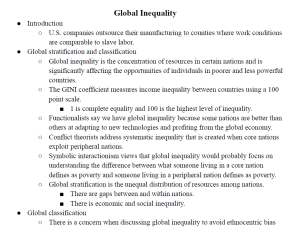 Global Inequality Notes