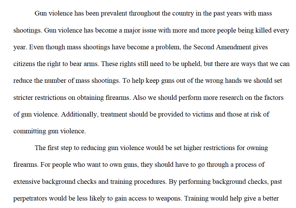 Gun Control Discussion