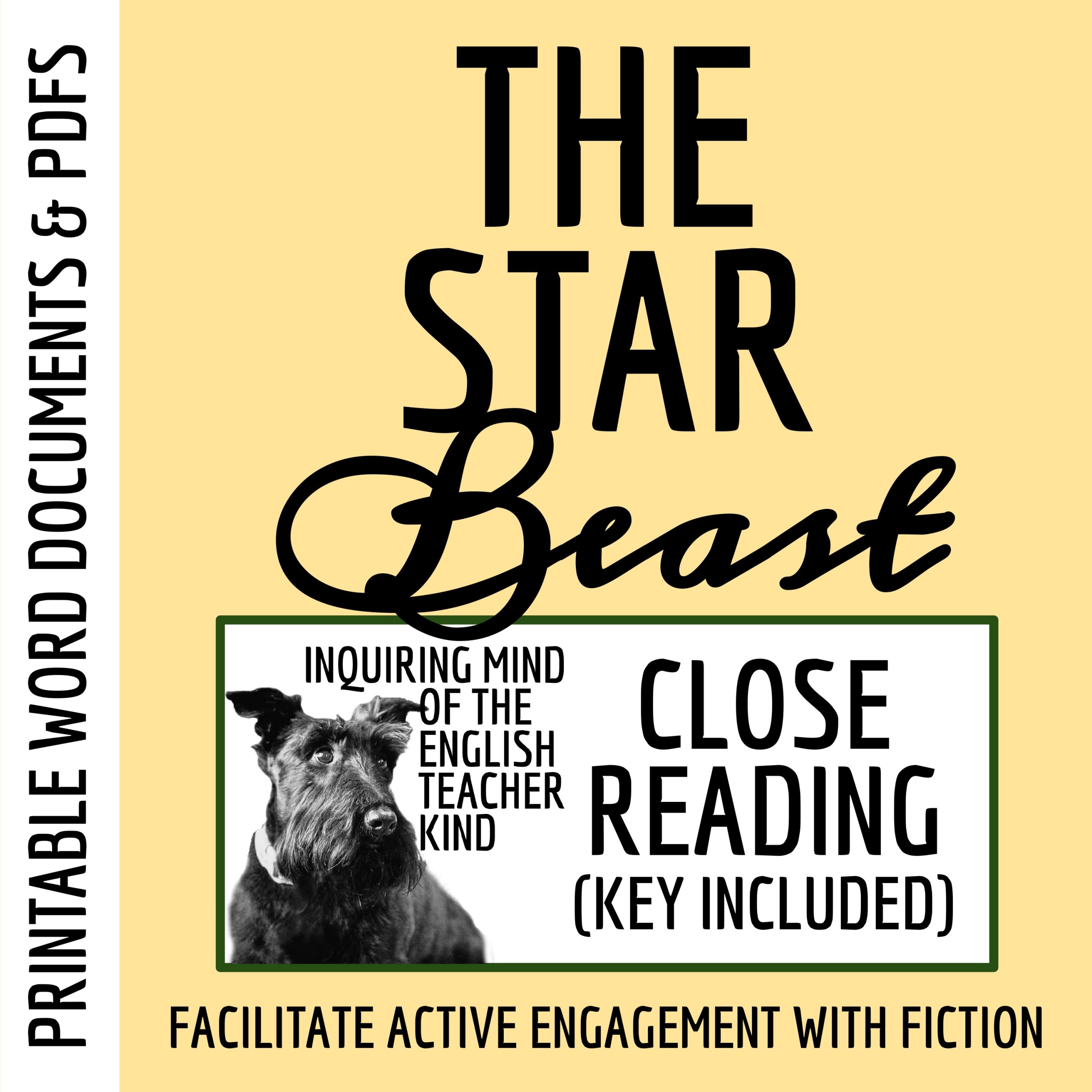 "The Star Beast" by Nicholas Stuart Gray Close Reading Analysis Worksheet