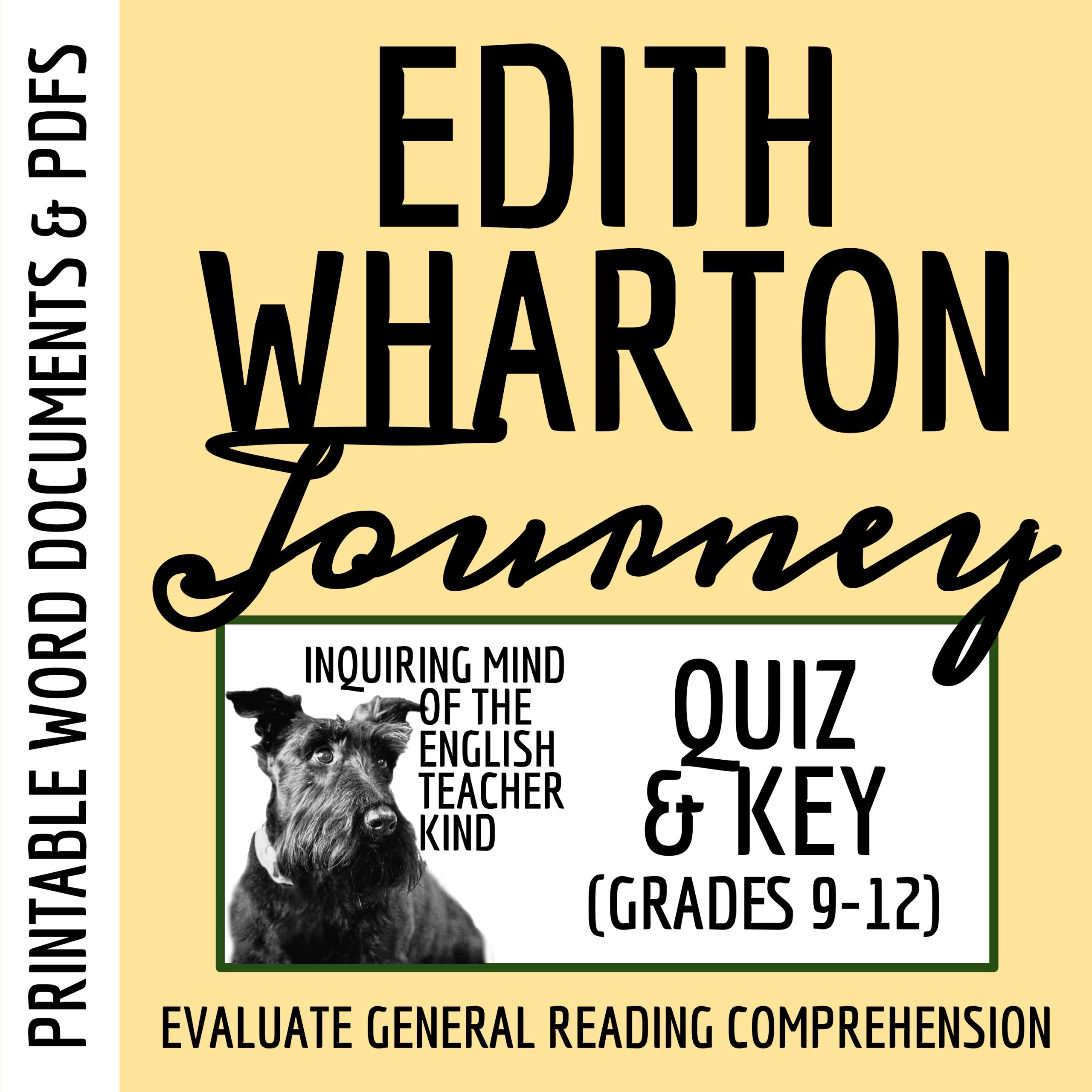 "A Journey" by Edith Wharton Quiz and Answer Key (High School Short Story)